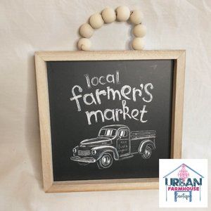 🚜🍒 Farmer's Market Bead Sign
